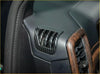 Black carbon fiber interior dashboard vent trim cover with sleek textured pattern for ford ranger 2022+