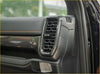 Black carbon fiber textured air vent cover with sleek modern design for ford interior front side vent trim