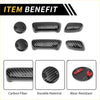 Black carbon fiber pattern seat adjustment button cover with glossy finish for toyota tundra interiors