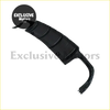 Back side of black plastic curved ribbed exhaust tip with circular cap for carbon fiber rear diffuser wing spoiler volkswagen scirocco