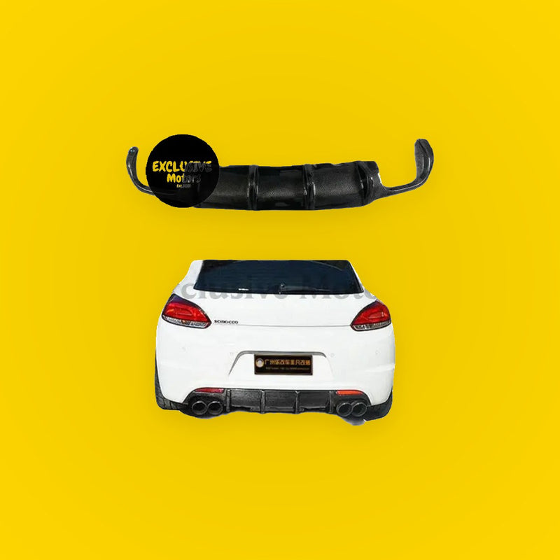 Carbon Fiber Rear Diffuser Wing Spoiler for Volkswagen Scirocco