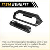Black carbon fiber textured rear handle frame bezel trim kit for 2022-2024 toyota tundra pickup truck