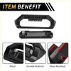 Black carbon fiber textured rear handle frame bezel trim kit for 2022-2024 toyota tundra car door handle cover