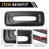 Carbon fiber rear roof reading light cover for toyota tundra 2022-2024 with black textured weave and oval cutout