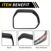Black carbon fiber rearview mirror eyebrow trim for toyota tundra with sleek durable design