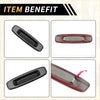 Black carbon fiber textured roof handle cover trim with red adhesive strip for toyota tundra 2014-2021