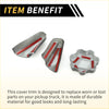 Silver metallic pickup truck door handle trim pieces with red accents for toyota tacoma carbon fiber seat switch control