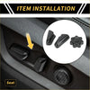 Carbon fiber seat switch control button trim set for toyota tacoma with black textured carbon fiber design