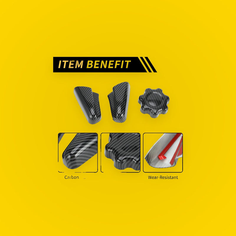 Carbon Fiber Seat Switch Control Button Trim Set for Toyota Tacoma