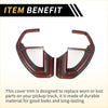 Black and red carbon fiber cover trim for pickup truck door handles fits toyota tundra 2022-2024 models