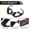 Carbon fiber steering wheel cover trim for toyota tundra 2022-2024 with glossy black textured weave pattern