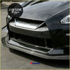 Carbon front bumper grille for 2017+ nissan gtr r35 with black carbon fiber and silver accent grille plus integrated air intakes