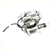 Silver carburetor with black hoses and digital caliper measuring dimensions for toyota hilux 2.4l rn85 rn90 rn110