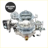 Silver carburetor with chrome-plated metal parts and brass fuel inlet for jeep dodge 258 engine 1964+