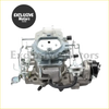 Silver carburetor with chrome accents and black rubber hoses for jeep dodge 258 engine 1964 and up