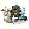 Black and silver carburetor with brass parts for Nissan Datsun Bluebird measured 13.19 mm wide with digital caliper