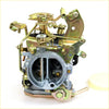 Vintage-style carburetor for nissan datsun violet with metallic silver body and gold-toned mechanical parts