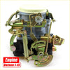 Carburetor for nissan datsun violet with metallic gray body, brass mechanical parts, and cream top cap for engine use
