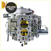 Silver and gold carburetor with metallic finish featuring two circular openings for nissan patrol gq y60 tb42s rb30 engines
