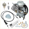 Silver carburetor with brass fittings and black hoses for suzuki ozark 250 engine repair kit