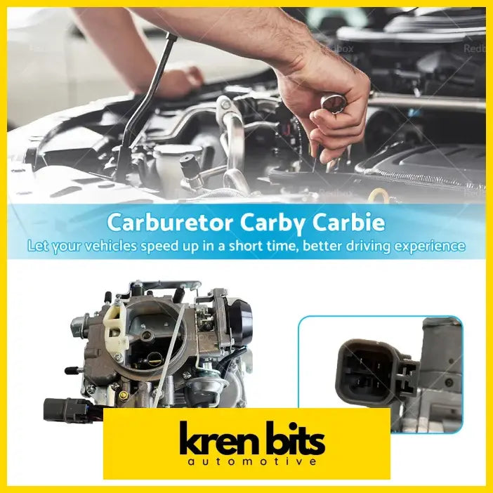 Black and silver metallic carburettor with hoses for nissan patrol gq y60 tb42 and rb30 1988-1997