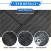 Black rubber cargo liner rear boot mat with unique textured design for toyota grand highlander 2024-2025