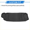 Black rubber cargo liner rear boot mat for toyota highlander 2024 2025 with textured ribbed surface for grip