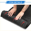 Black rubber cargo liner rear boot mat with ribbed texture and reinforced edges for toyota highlander 2024-2025