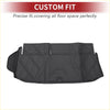 Black rubber cargo liner rear boot mat with custom fit geometric patterns and reinforced edges for Toyota Highlander 7 seat