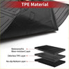Black tpe cargo liner rear boot mat for toyota prius 2016-2022 with textured long stripes for durability