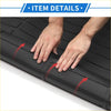 Black rubberized cargo liner rear boot mat with textured interlocking segments for toyota prius le 2023-2024