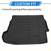 Black rubber cargo liner rear boot mat for toyota prius le 2023-2024 with textured ribbed grip surface