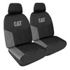 Caterpillar Front Car Seat Covers Canvas Grey Size 30
