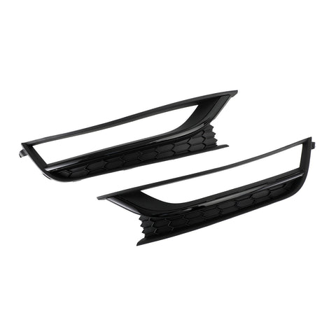 VW Passat Black 12-15 2PCS Front Honeycomb Fog Light Cover