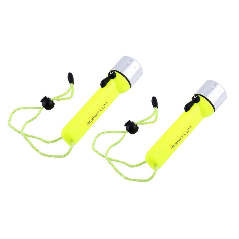 Diving & Outdoor Use 2x Waterproof Bright LED Scuba Diving Underwater Flashlight Torch Light Lamp Suitable