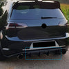 Volkswagen VW Golf MK7 GTI 4 Fins Rear Bumper Diffuser Lip Spoiler Suitable