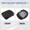 Black fabric center console armrest box cover with mesh backing for toyota rav4 2014-2018 shown from back side