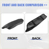 Back side of black faux leather center console armrest cover with stitched edges and mesh panel for toyota c-hr