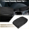 Black faux leather center console armrest cover pad for toyota highlander 2008-2013 visible from front angle