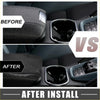 Black textured faux leather center console armrest cover for toyota highlander 2008-2013 with sleek modern design