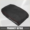 Black leather center console armrest cover with red stitching for Toyota Highlander 2014-2023
