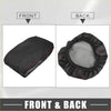 Black fabric center console armrest cover for toyota highlander 2014-2023 with red stitching and elastic edge