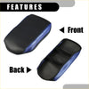 Black and blue carbon fiber patterned center console armrest cover for Toyota RAV4 2014-2018 with sleek design