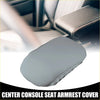 Gray fabric center console armrest cover for toyota rav4 2019-2023 shown from the back side