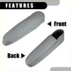 Gray leather center console armrest cover for toyota sequoia 2001-2007 with stitched edges and sleek contoured design