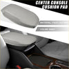 Gray faux leather center console armrest cushion cover for toyota rav4 2019-2023 shown from back side
