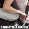 Gray leather center console armrest cushion cover with black trim for toyota rav4 2019-2023