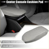 Gray faux leather center console armrest cushion cover for toyota rav4 2019-2023 shown from the back side