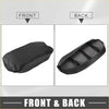 Black faux leather center console cover armrest protector for Toyota RAV4 2019-2022 with white stitching