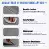 Gray microfiber leather center console lid armrest cover for toyota 4runner 1996-2002 with soft flexible texture